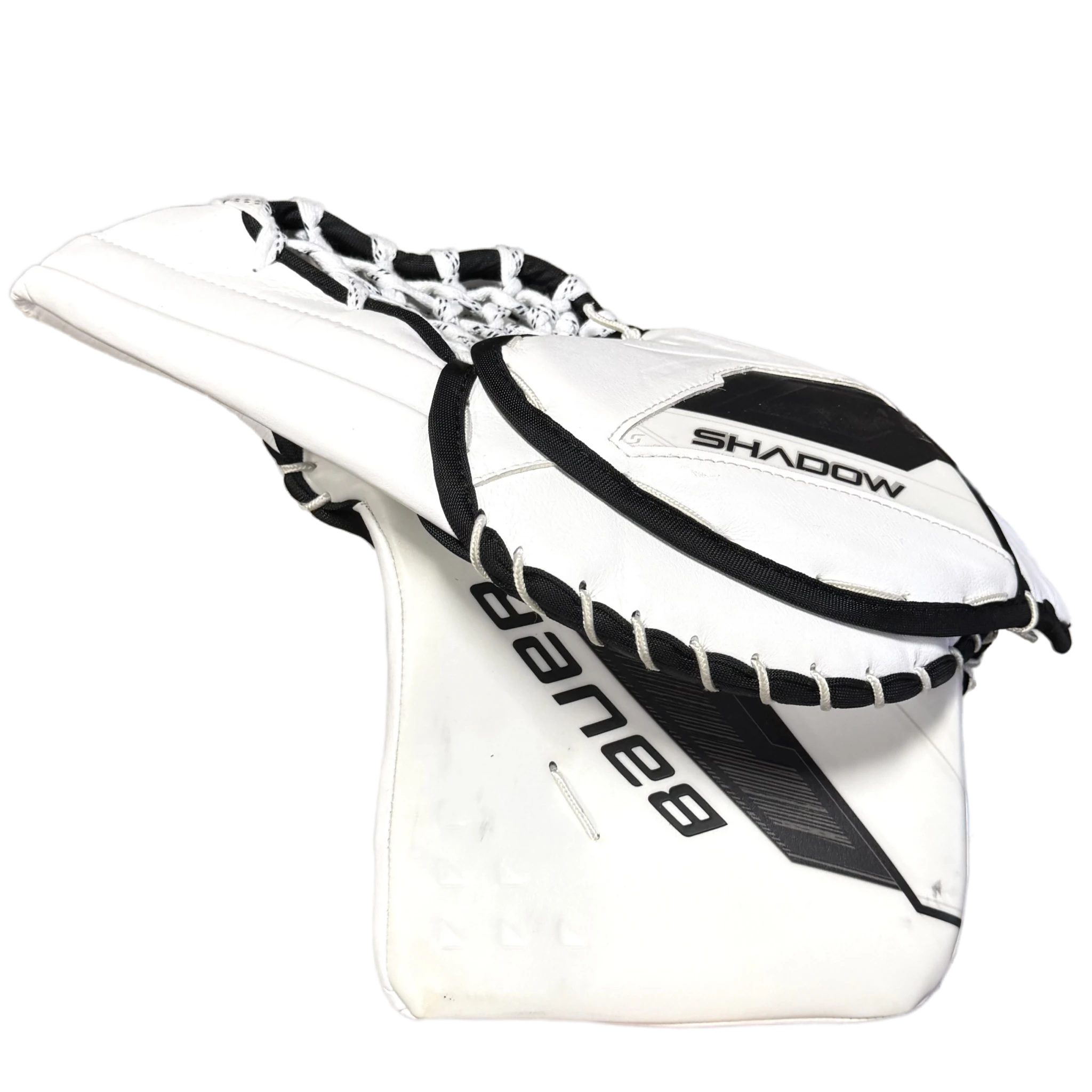 Occasion - Bauer Supreme Shadow - Gant de gardien Pro Stock (blanc/noir)